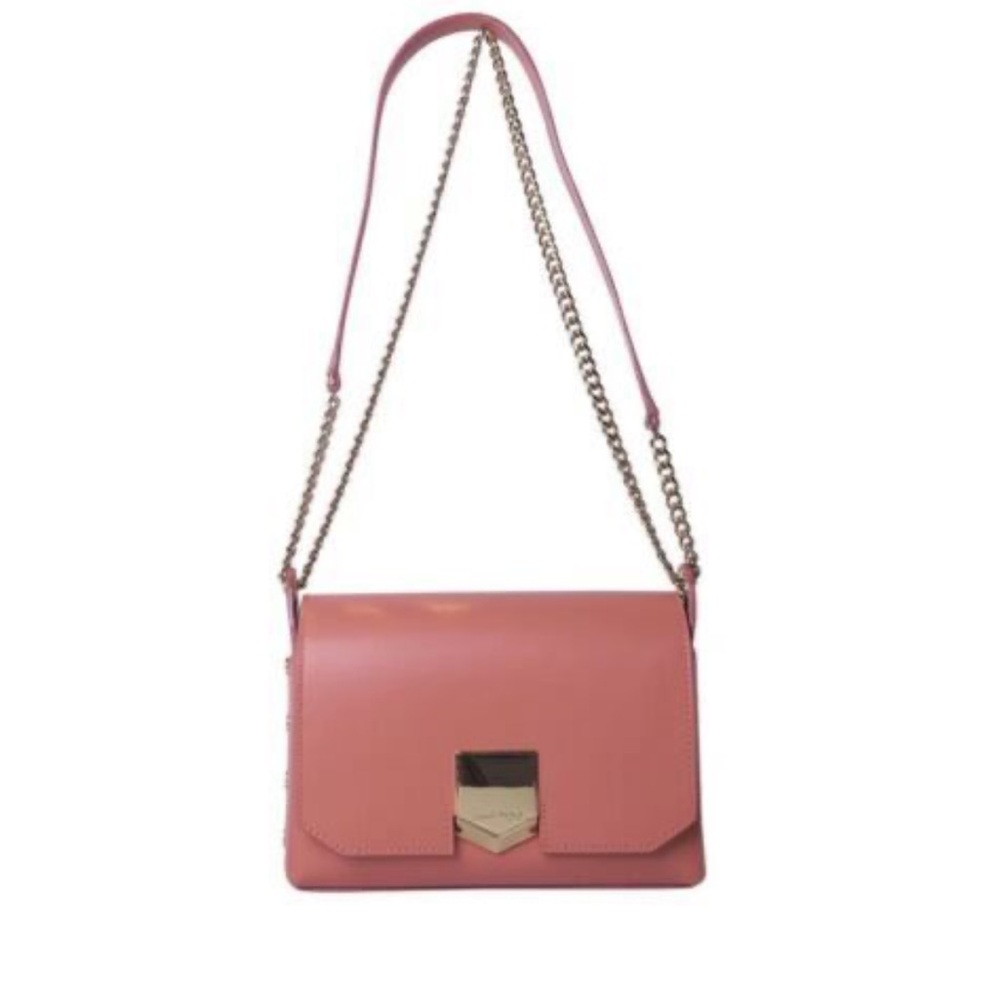 AUTHENTIC- Jimmy Choo - Powder Pink Lockett Crossbody Bag OCLF/028